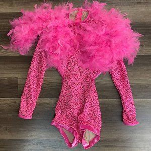 Hot Pink Weissman Girl's IC Dance Costume